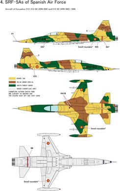Сборная модель 1/48 истребитель RF-5A Recce Freedom Fighter Kinetic 48137