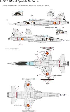 Сборная модель 1/48 истребитель RF-5A Recce Freedom Fighter Kinetic 48137