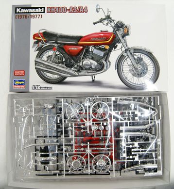 Збірна модель 1/12 мотоцикл Kawasaki KH400-A3/A4 1976/1977 Hasegawa 21720