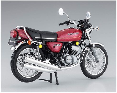 Сборная модель 1/12 мотоцикла Kawasaki KH400-A3/A4 1976/1977 Hasegawa 21720