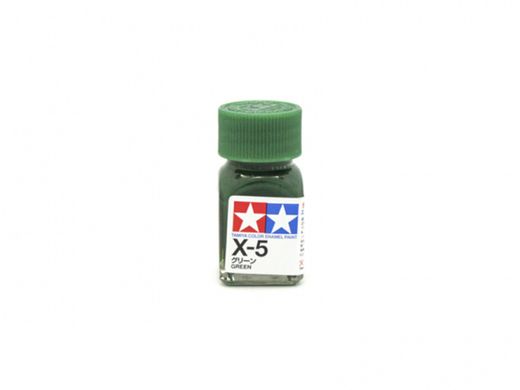 Эмалевая краска X5 Зеленый глянцевый (Green gloss) Tamiya 80005
