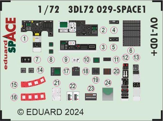 Комплект 1/72 панель приладів та фототравлення OV-10D+ SPACE ICM Eduard 3DL72029, В наявності