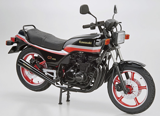 Збірна модель 1/12 мотоцикл Kawasaki KZ400M Z400GP `82 w/Custom Parts	Aoshima 06267