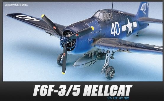 Сборная модель 1/72 WWII U.S. Navy Fighter F6F-3/5 Academy 12481