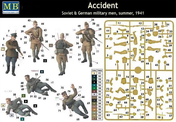 Figures 1:35 Soviet and German soldiers MASTER BOX 3590