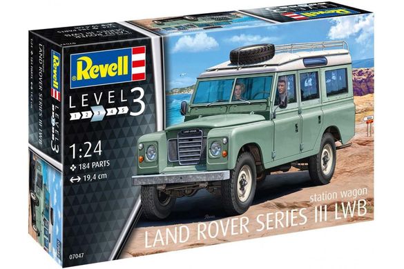 Збірна модель 1/24 автомобіля station wagon Land Rover Series III LWB Revell 07047