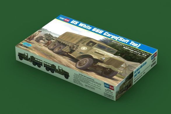 Збірна модель 1:35 автомобіль US White 666 Cargo (Soft Top) Hobby Boss 83802