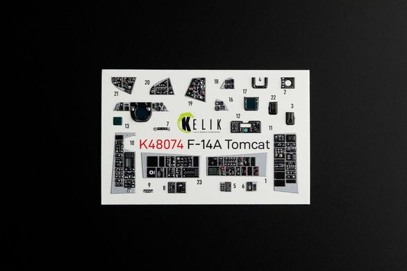 1/48 F-14A Tomcat Interior 3D Stickers for Italeri Kelik Kit K48074, In stock