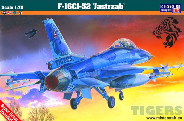 Сборная модель 1/72 самолет F-16C-52+3rd Tactical Squadron Pol.A.F. MisterCraft D116