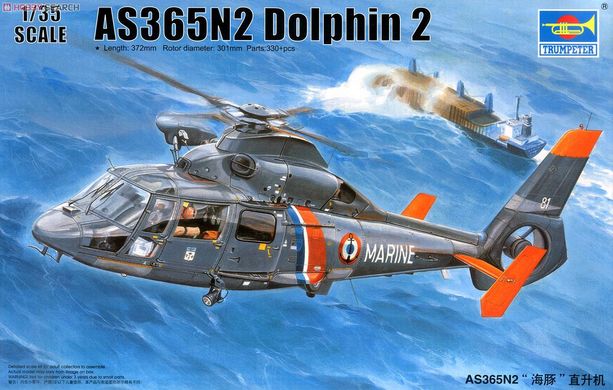 Збірна модель 1/35 гелікоптер SA365N Dauphin 2 Trumpeter 05106