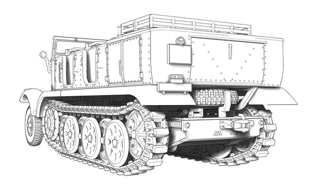 Збірна модель 1/72 німецький артилерійський тягач SdKfz.6/1 Zugkraftwagen 5t Artillerie ACE 72568