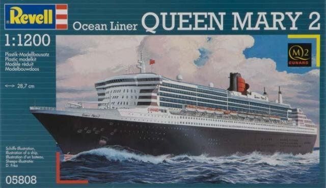 Сборная модель 1/1200 корабля Ocean Liner Queen Mary 2 Revell 05808