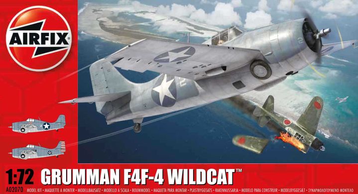 Збірна модель літака Grumman F4F-4 Wildcat Airfix A02070 1:72