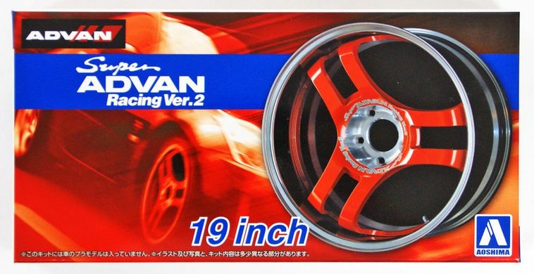 Сборная модель 1/24 комплект колес Felgi Super Advan Racing Ver.2 19 Inch Aoshima 05460, В наличии