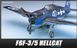 Assembled model 1/72 WWII U.S. Navy Fighter F6F-3/5 Academy 12481