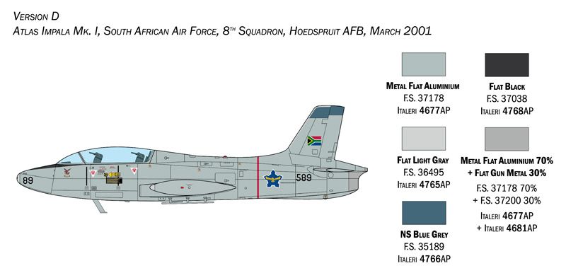 Збірна модель 1/48 винищувач ВПС Італії МБ-326 Italeri 2814