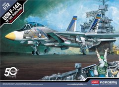 Assembled model 1/72 fighter USN F-14A VF-143 "Pukin Dogs" Academy 12563