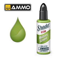 Акрилова матова фарба для нанесення тіней Military Green Matt Shader Ammo Mig 0740