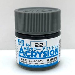 Акриловая краска Acrysion (N) Neutral Grey Mr.Hobby N022