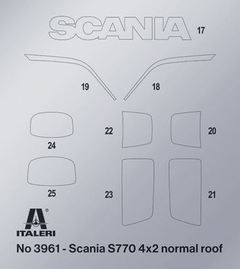 Збірна модель 1/24 вантажівка Scania 770 S V8 "White Cab" Italeri 3965