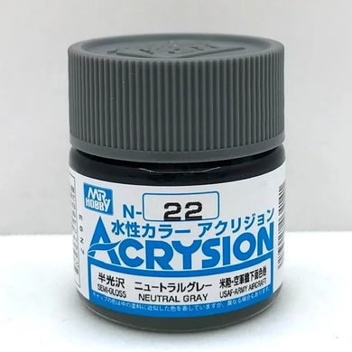 Acrylic paint Acrysion (N) Neutral Gray Mr.Hobby N022