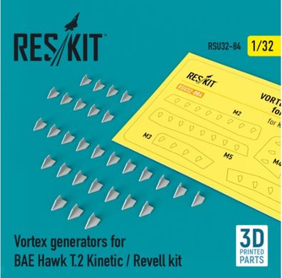 Масштабна модель вихрові генератори для комплекту BAE Hawk T.2 Kinetic / Revell (3D Printing) (1/32), В наявності