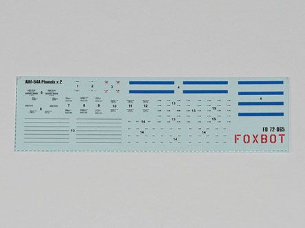 Decal 1/72 technical inscriptions for US air-to-air missiles AIM-54A Phoenix Foxbot 72-06, In stock