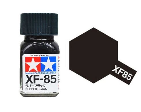 Емалева фарба XF85 Чорна резина (Flat Rubber Black) Tamiya 80385