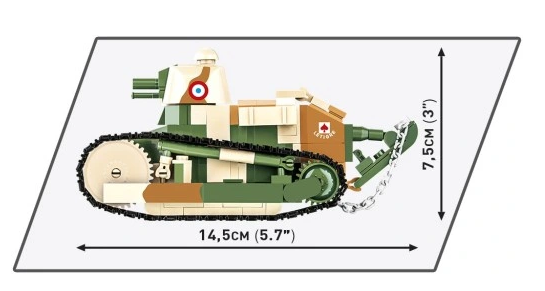 Навчальний конструктор танк 1/35 RENAULT FT COBI 2991