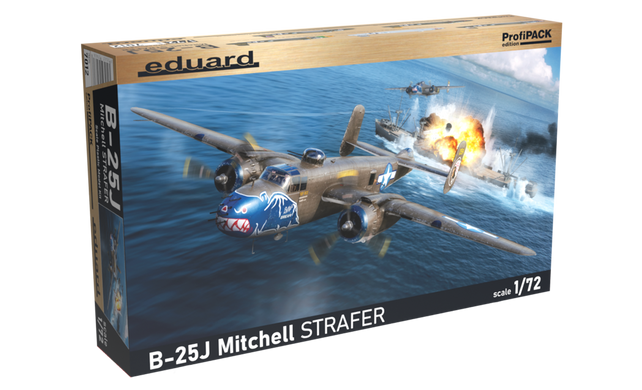 Prefab model 1/72 aircraft B-25J Mitchell STRAFER ProfiPACK Edition Eduard 7012