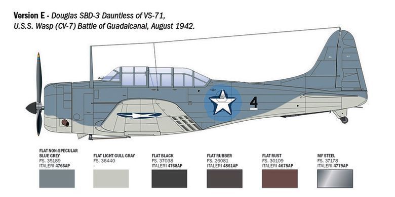 Assembly model 1:48 SBD-3 Dauntless Italeri 2841