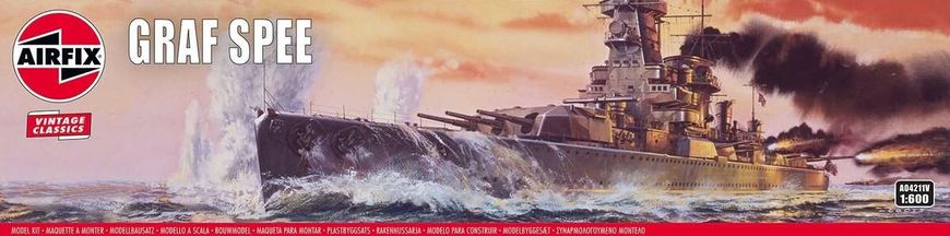 Сборная модель 1/600 линкор Адмирал Граф Шпее Admiral Graf Spee Airfix A04211V