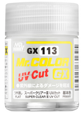 Матовий лак на нітрооснові Super Clear III UV Cut Flat (18 ml) Mr.Hobby GX113