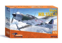 Assembled model 1/72 aircraft Bloch MB.152C.1 DW 72028