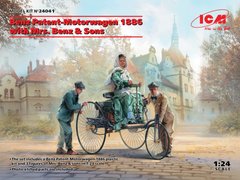 1/24 Kit Benz Car 1886 with Frau Benz and Sons ICM 24041