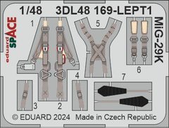 Комплект 1/48 панель приладів та фототравлення MiG-29K SPACE HOBBY BOSS Eduard 3DL48169, В наявності