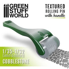 Текстурований валик з ручкою для нанесення бруківки Green Stuff World 10484