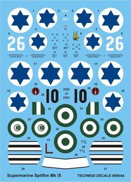 Декалі 1:48 для Supermarine Spitfire Mk.IX Techmod 48064