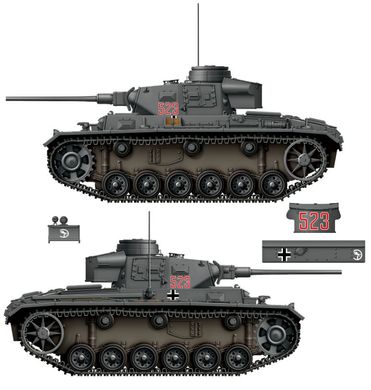 Збірна модель 1/16 танк Panzer III Ausf. J (3in1) Das Werk 16002