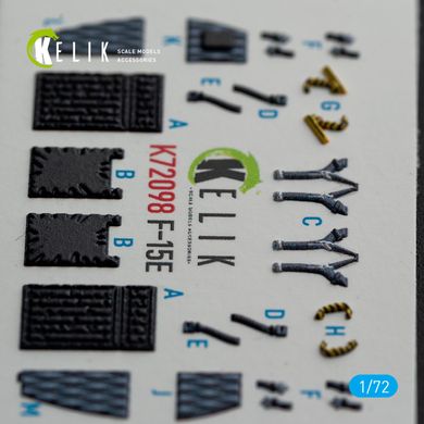 Interior 3D decals 1/72 for F-15E model ( GWH) Kelik K72098, In stock