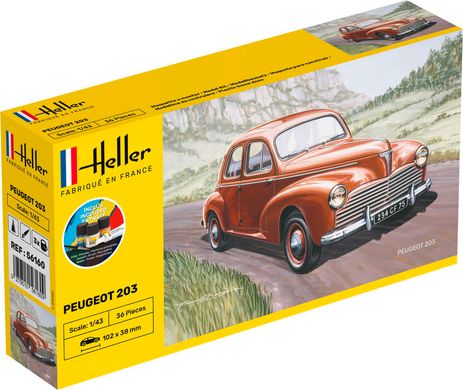 Prefab model 1/43 car Peugeot 203 - Starter kit Heller 56160