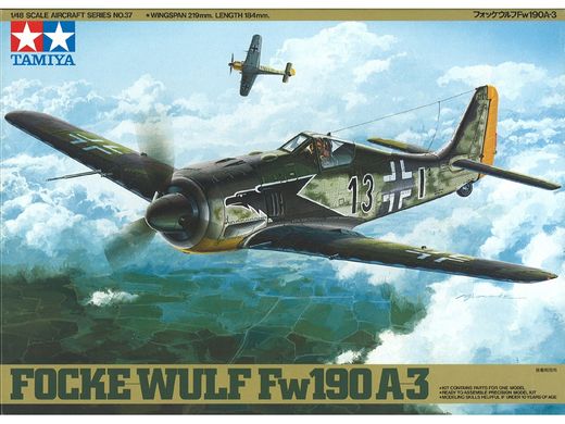 Збірна модель 1/48 літака Focke-Wulf Fw190 A-3 Tamiya 61037