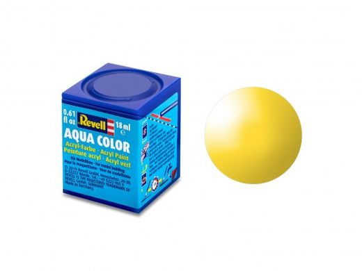 Yellow glossy acrylic paint, 18 ml. Aqua Color, Revell 36112