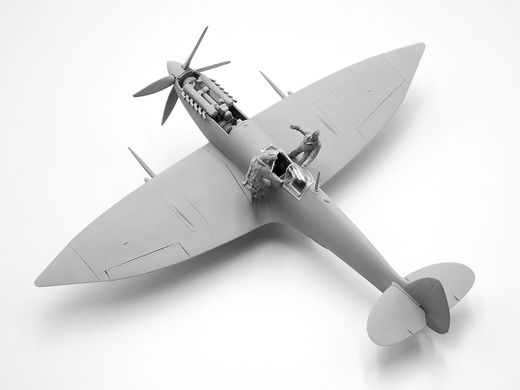 Збірні моделі 1/48 Аеродром RAF IIСВ (Spitfire Mk.IX, Spitfire Mk.VII, Пілоти і техніки RAF (7 фігур)) ICM DS4802