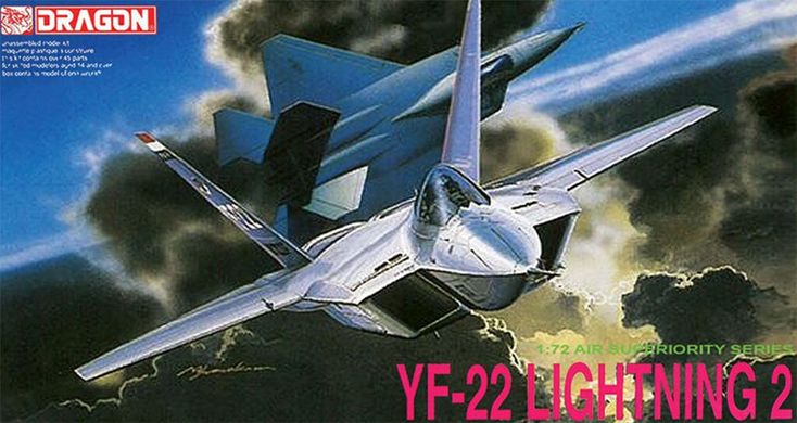 Сборная модель самолета 1/72 Lockheed/Boeing/General Dynamics YF-22 Lightning II Dragon 2508