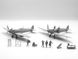 Сборные модели 1/48 Аэродром RAF IIСВ (Spitfire Mk.IX, Spitfire Mk.VII, Пилоты и техники RAF (7 фигур)) ICM DS4802