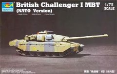 Assembled model 1/72 tank British Challenger I MBT Nato Version Trumpeter 07106