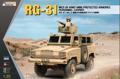 Сборная модель 1/35 бренеавтомобиль RG-31 MK3 US Army Kinetic 61012