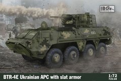 Prefab model 1/72 Ukrainian BTR-4E Ukrainian APC BTR-4E with slat armor IBG Models 72118