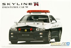 Збірна модель 1/24 автомобіль Nissan BNR34 Skyline GT-R Patrol Car '99 Aoshima 06280